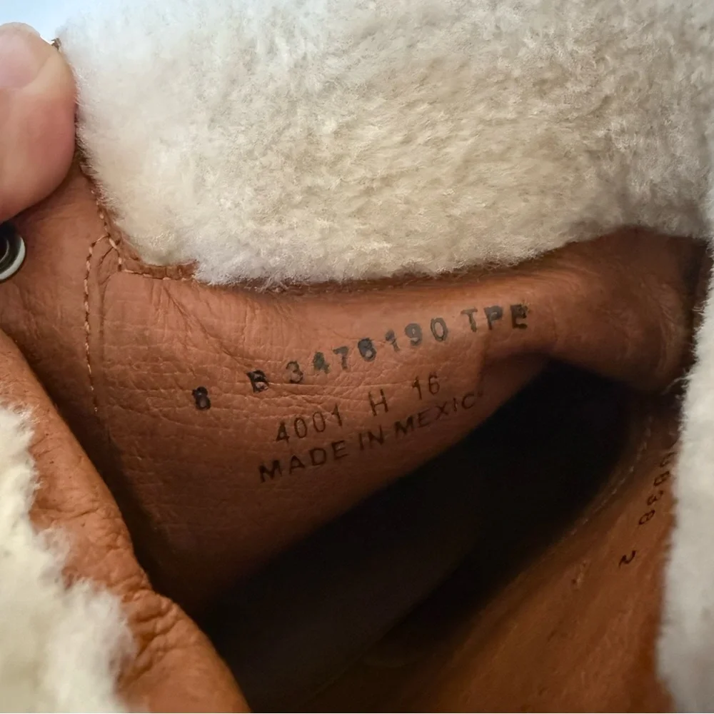 Frye Boots Womens Samantha Hiker Combat  Moto Taupe  Leather Casual SZ 8 - Picture 5 of 5